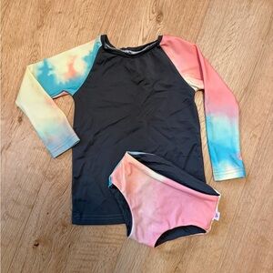 Cabin Fever handmade rashguard swimsuit 1-2T